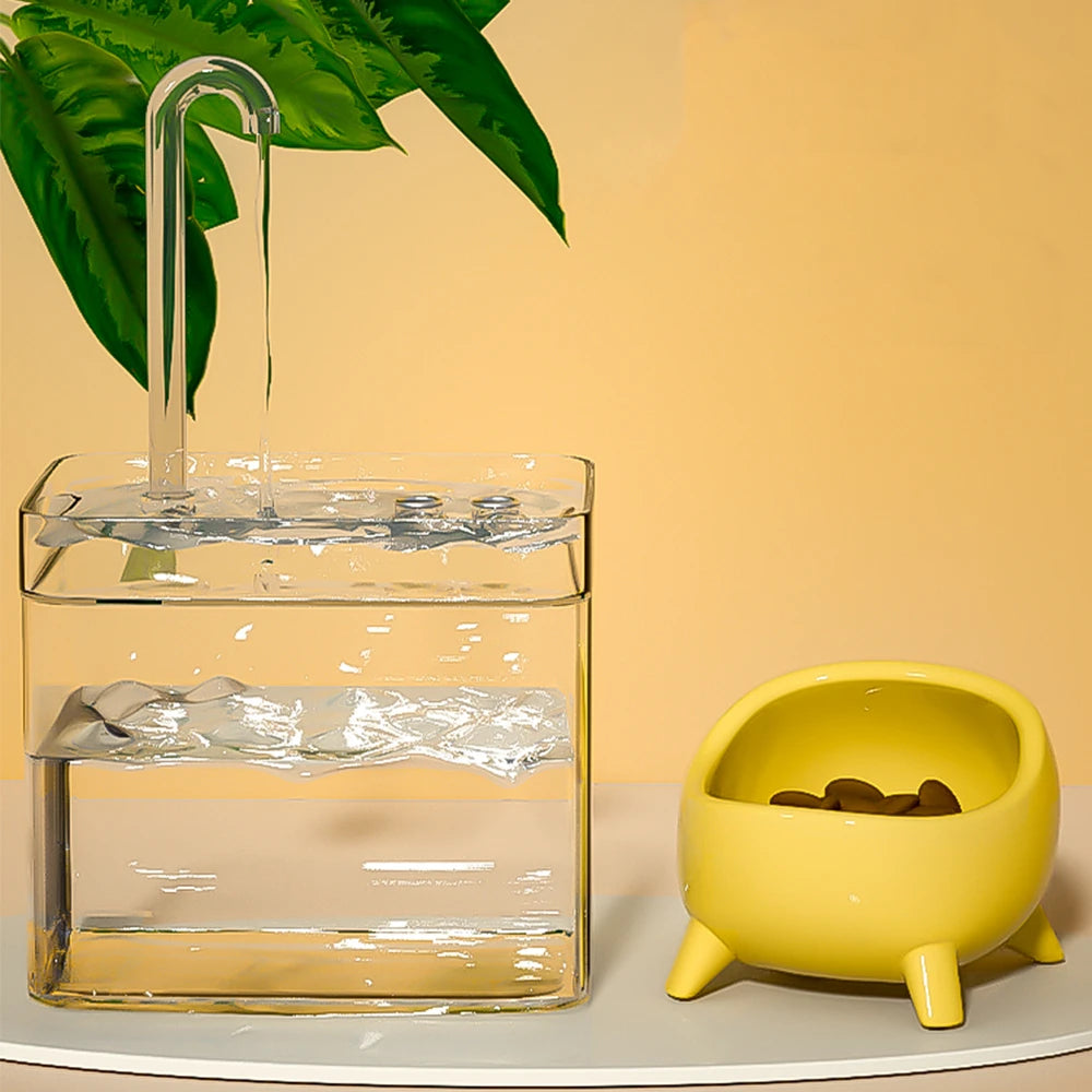 Cat Water Fountain Auto Filter Transparent Cat Drinker USB Electric Mute Recirculate Filtering Drinker for Cats Water Dispenser Beauty World Shop