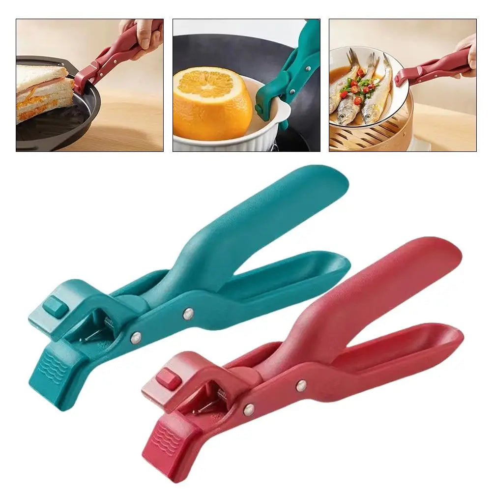 Anti-Scalding Dish Plate Gripper Clips Tongs Clamp Holder for Moving Hot Plate or Bowls Out from Pot Microwave Oven 1/2pcs Beauty World Shop