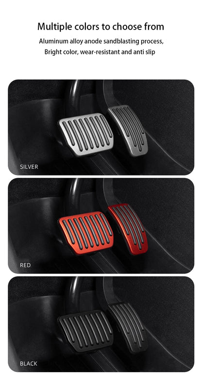 For Tesla Model Y Juniper 2025 2026 Upgrade Foot Pedal Pads Non-slip Accelerator Brake Rest Performance Aluminum Mat Accessories Beauty World Shop