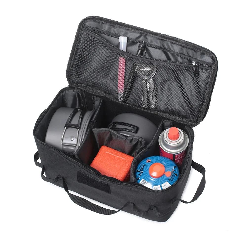 Outdoor Camping Gas Tank Storage Bag Large Capacity Ground Nail Tool Bag Gas Canister Picnic Cookware Utensils Kit Bag Beauty World Shop