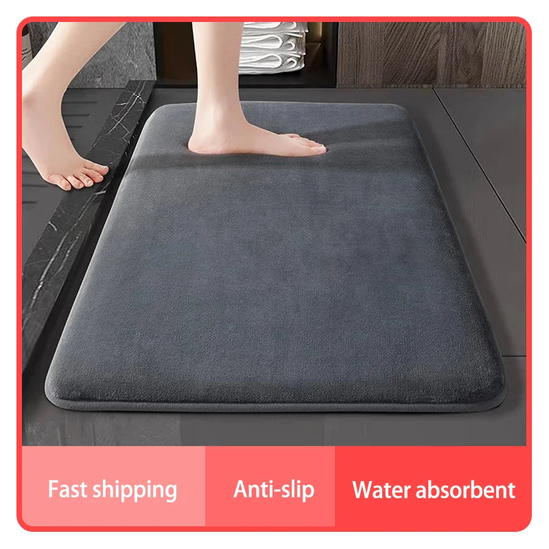 Super absorbent floor mat, super absorbent bath mat, super anti slip coral velvet bathroom floor mat, door mat Beauty World Shop