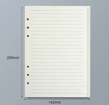 45 Sheets A5 A6 A7 Loose Leaf Notebook Refill Spiral Binder Inner Page Line Blank craft  Grid Inside Paper Stationery Beauty World Shop