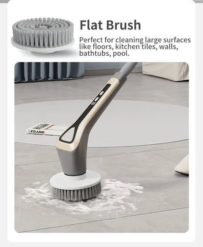 Electric Cleaning Brush Cordless Handheld Shower Scrubber Spin Cleaner Multifunctional Cleaner with 7PCS Heads Bathroom Kitchen