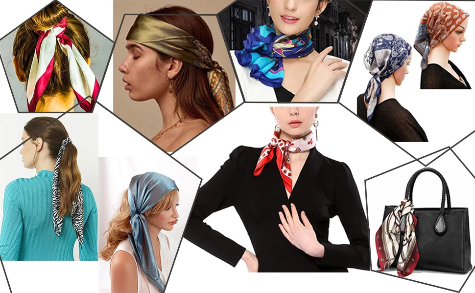 Silky 68x68cm Square Scarf – Stylish & Soft, Multipurpose Head Cover & Elegant Neck Wrap Stylish Print, Silky Soft & Versatile Beauty World Shop