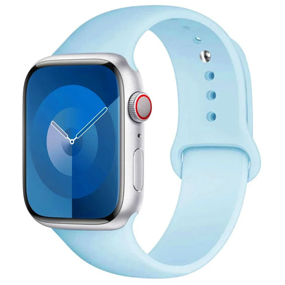Silicone Band For Apple Watch strap 44mm 45mm 40mm 41mm 42-38mm 45 mm sport bracelet iwatch series 8 7 6 5 4 3 SE 9 Ultra 2 49mm Beauty World Shop