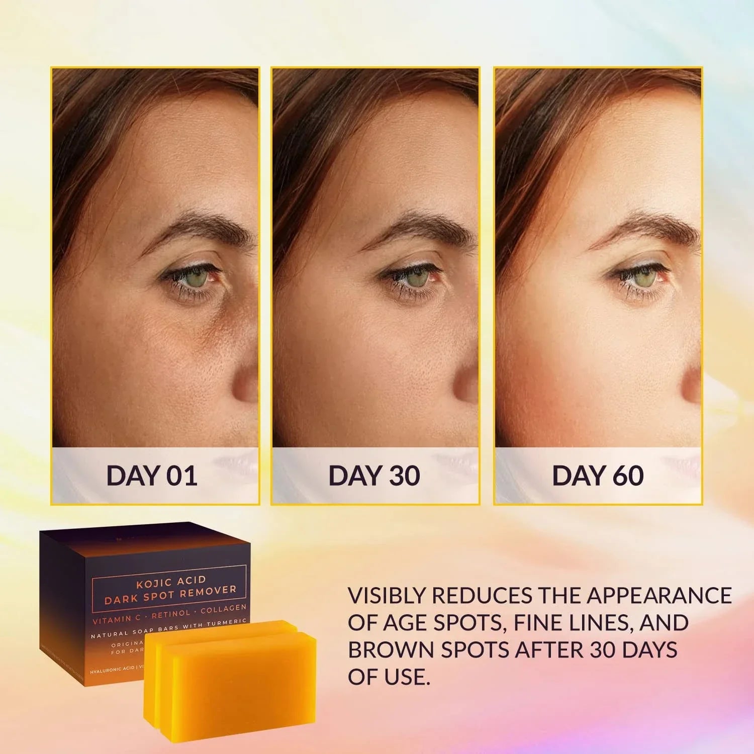 Kojic Acid Dark Spot Remover Whitening Soap Handmade Skin Care Deep Cleaning Moisturizing Cleansing Essential Soap Brighten Skin Beauty Trend Shop