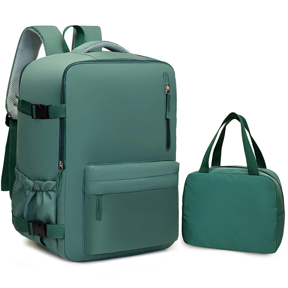 2-Piece 40×30×20cm 180 °   Full Opening Backpack Set, Large Carry-On with Tote Bag for Travel, Business, School & Daily Commuting Beauty World Shop