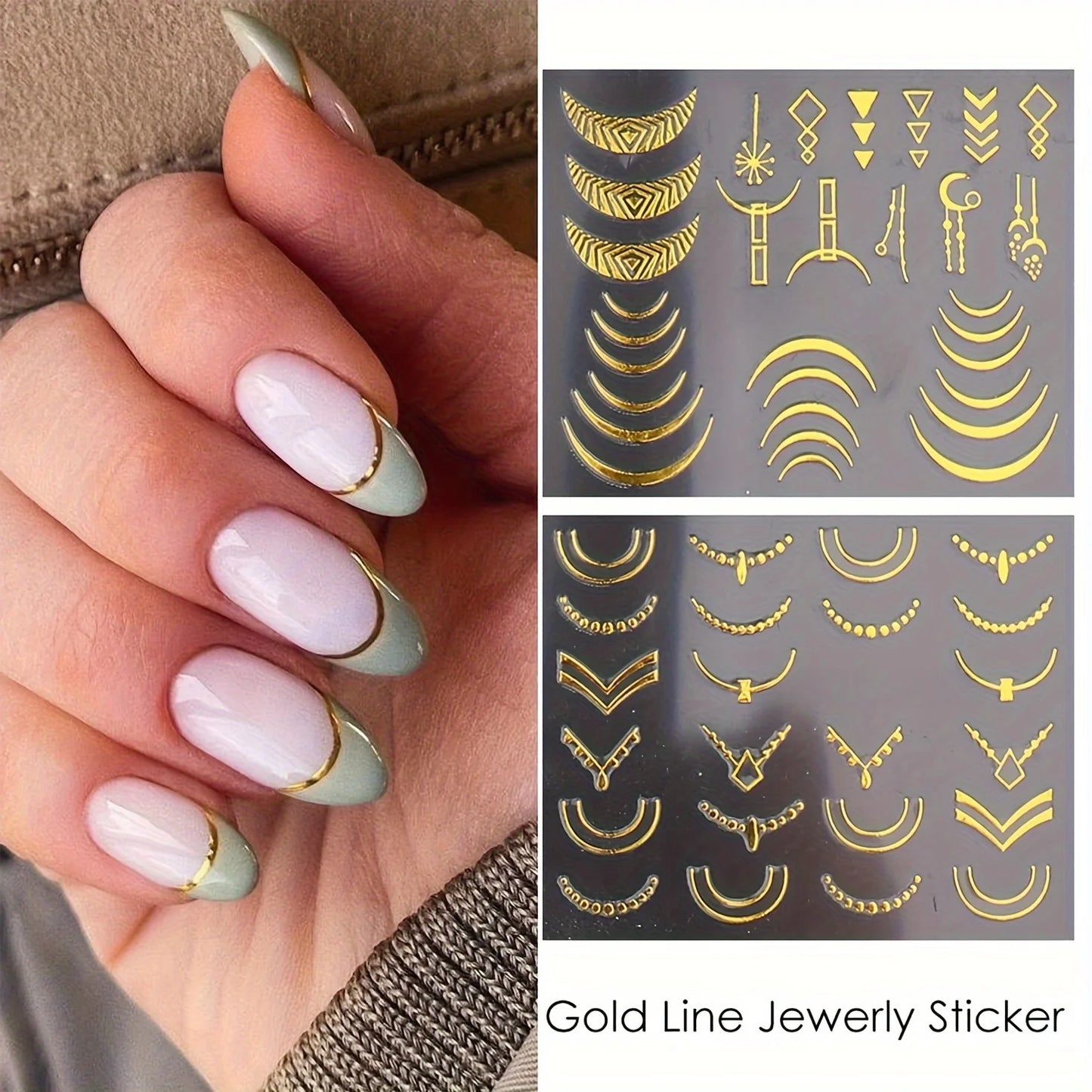 30 Sheets Golden Floral Nail Art Stickers - 3D Self-Adhesive Shimmering Leaf & Flower Designs for DIY Manicure Beauty World Shop