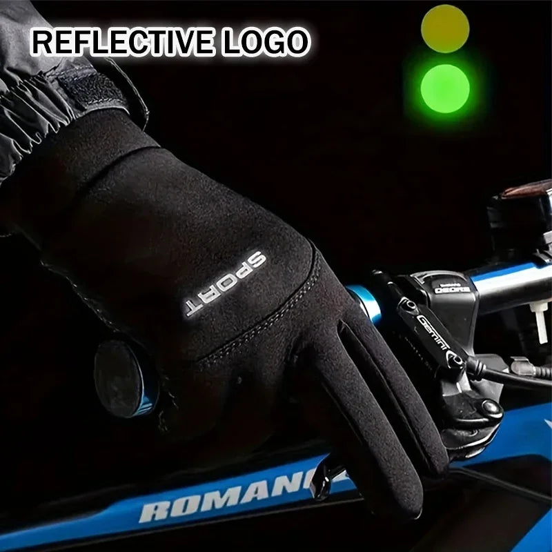 Winter Warm Gloves Touch Screen Windproof Cold-proof Cycling Gloves, Men's Women's Running, Hiking Skiing Gloves Beauty World Shop