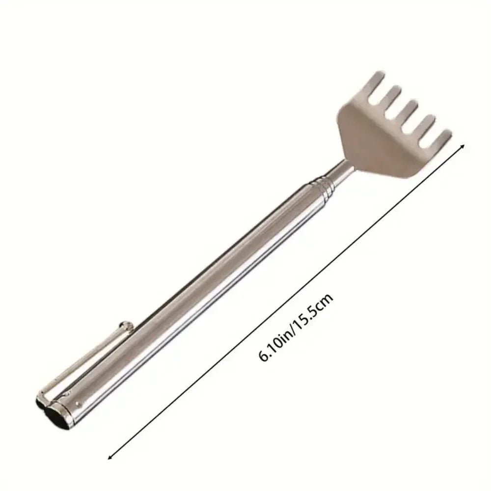 Practical Telescopic Pocket Scratching Massage Kit Stainless Steel Scratcher Handy Pen Clip Back Scratcher Relax Back Massager Beauty World Shop