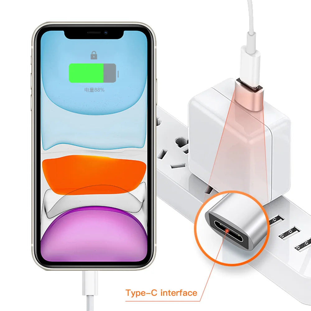 2Pcs USB To Type C OTG Adapter USB USB-C Male To Micro USB Type-c Female Converter For Macbook Samsung S20 USBC OTG Connector Beauty World Shop