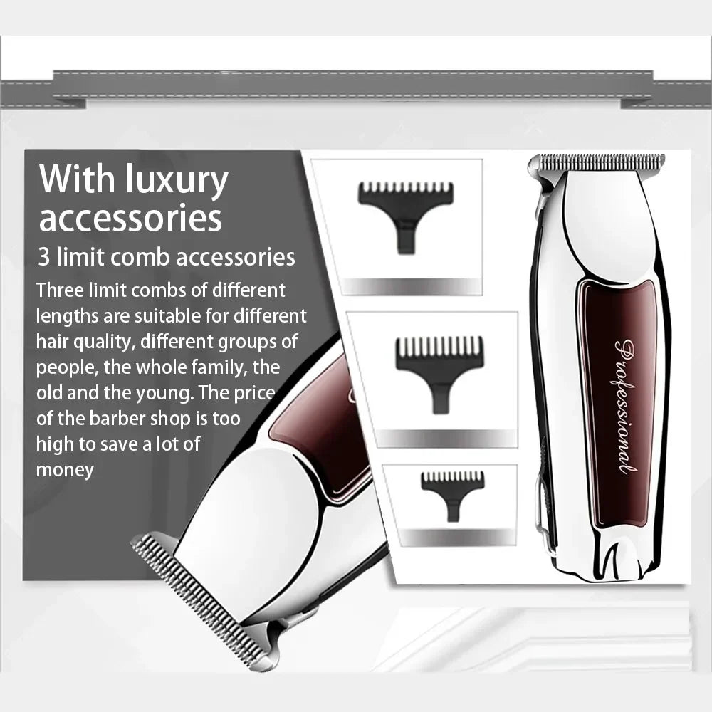 Hair Clipper Rechargeable Cordless Trimmer For Men Grooming Professional Electric Beard Hair Cutting Machine Edge Hair Clipper Beauty Trend Shop