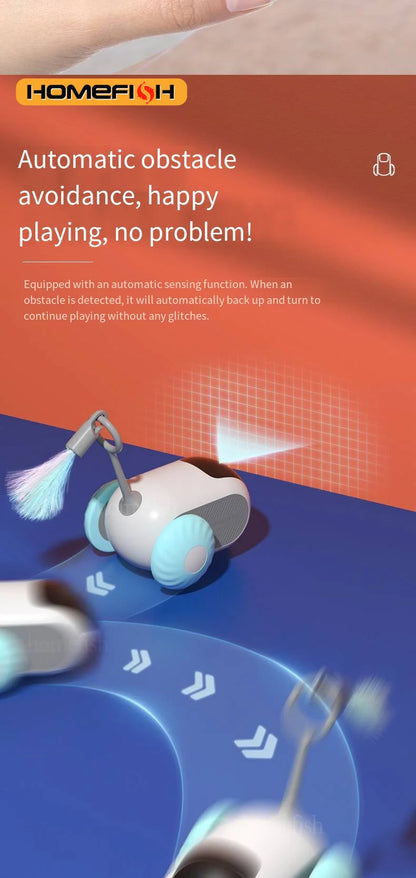 Smart Cat Car 2 Modes Automatic Moving Remote Controlled Car for Cats Dogs Interactive Playing Kitten Training Pet Supplies Beauty Fashion