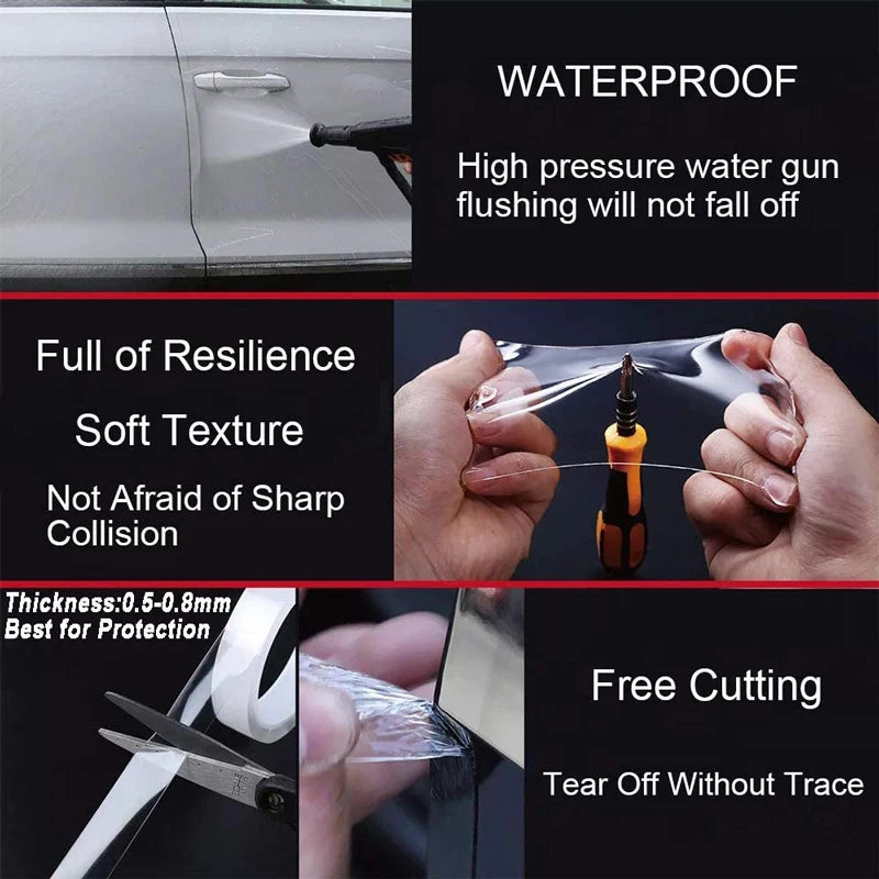 Car Stickers Door Sill Protector Universal Car Door Edge Sticker Anti Scratch Car Bumper Protection Film Car-Styling Accessories Beauty World Shop