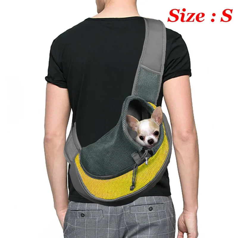 1Pc Dog out backpack,Dog Sling Carrier Breathable Mesh Travel Crossbody Bag For Puppy Cat Hiking Camping Beauty World Shop