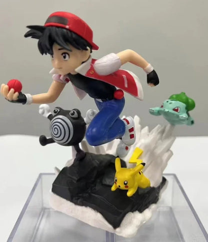 Pokemon Ash Ketchum Super Mario Running Style Action Figure Toys Beauty World Shop