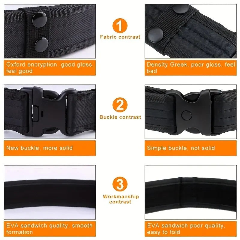 Men's Belt Outdoor Camouflage Tactical Belt Oxford Cloth Belt Mountaineering Belt Nylon Wide Waist Belt Work Belt Neutral Belts Beauty World Shop
