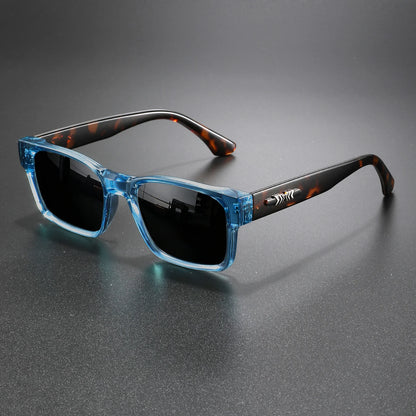 Retro Punk Fashion Sunglasses - Square Protective Frame, UV400 Unisex for Outdoor Adventures & Casual Style Beauty World Shop