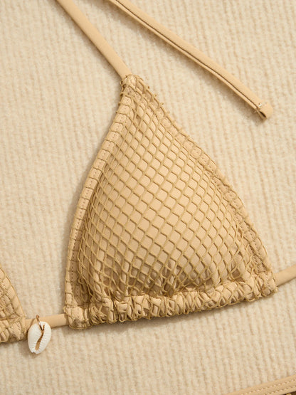 New Sexy Net Bikinis Female Swimsuits Women Three-Piece Swimwear Beach Swim Wear Bathing Suits Brazilian Bikini Set Pool Bather Beauty World Shop