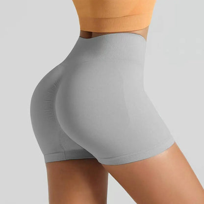 women's high-waisted hip-enhancing sport shorts, with waist shaping, slimming effect, quick-drying hip, three-point fit leggings Beauty World Shop