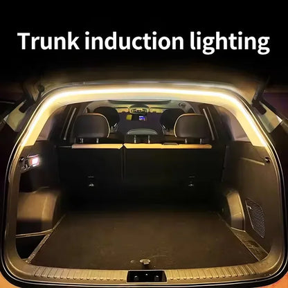 Car high brightness trunk lighting ambient light interior decoration LED wiring free automatic sensing tailgate light strip Beauty World Shop