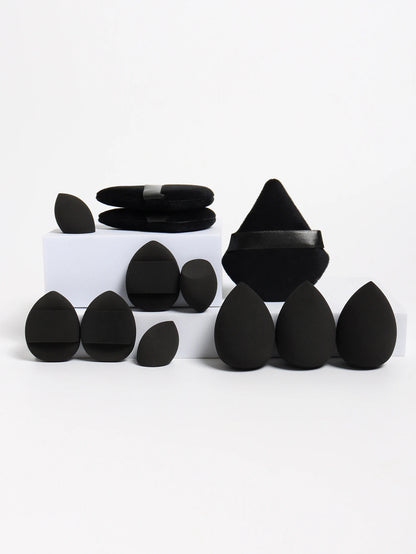 12-Piece All-Purpose Makeup Sponge Set, Made of 3 Loose Powder Puffs, 3 Mini Air Cushion Puffs, 3 Beauty Eggs and 3 Mini Beauty Beauty World Shop