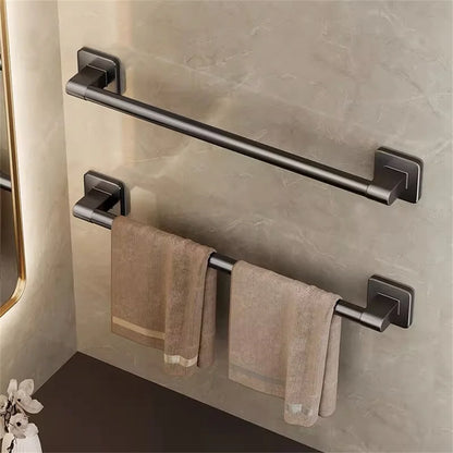 Wall Mounted Towel Rack Bathroom Storage Rack No Drilling Bathroom Horizontal Bar Towel Rack Kitchen Bathroom Accessories Beauty World Shop