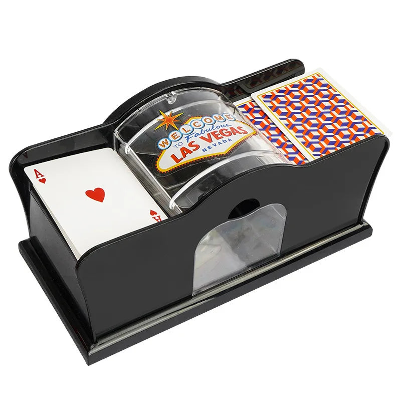 Manual Card Shuffler 2 Deck with Hand Crank, Card Shuffler for Blackjack, UNO, Poker, Playing Card Dealer Machine Manual Card Beauty World Shop
