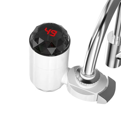 3000W Instant Hot Water Heater Faucet Tankless with Temperature Display and Hot Cold Tap for Kitchen Sink Beauty World Shop
