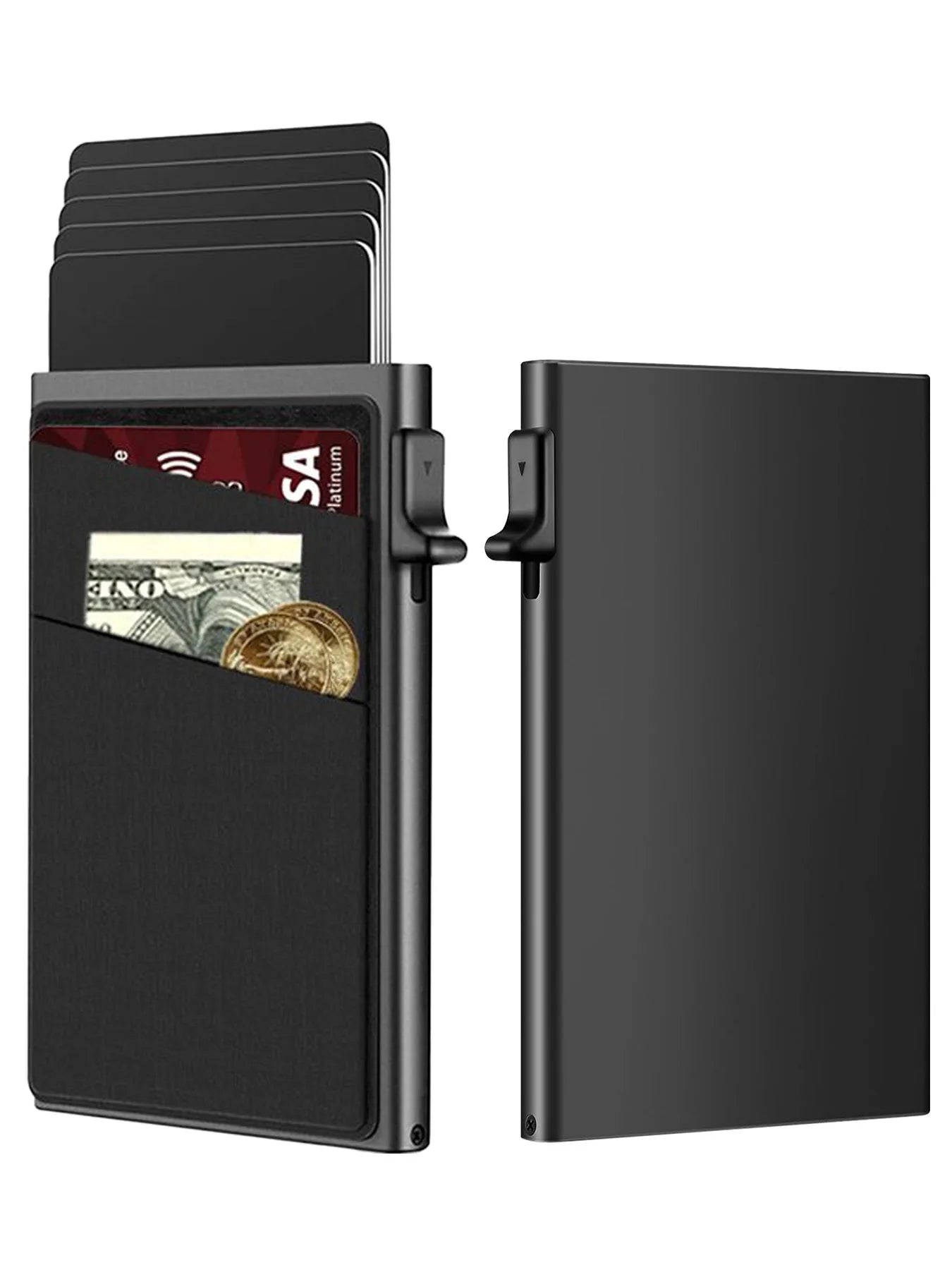 Anti-theft Cards Protectors Card Holder Minimalist Smart Wallet RFID Protection Aluminum Metal Box Cardholder Case Porte Carte Beauty World Shop