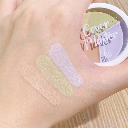 XIXI Pure Holding Makeup Three Color Concealer Spot Acne Print Repair Foundation Dark circles are not easy to stick powder Beauty World Shop