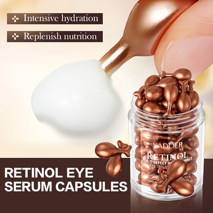 Retinol Multi-Effect Firming Capsule Serum, Tender Skin Hydrating Eye Cream Nourishing And Hydrating Eye Essence 0.34gx45capsule Beauty World Shop