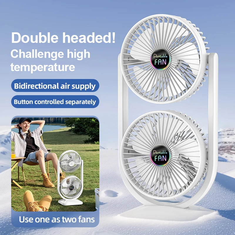 USB Charging Desktop Fan Portable Rotatable Desktop Electric Fan Suitable For Outdoor Picnic Student Dormitory Office Home Use Beauty World Shop