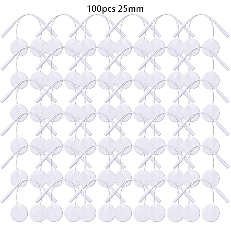 25mm Self-Adhesive Electrode Pads with Conductive Gel for EMS Electric Muscle Stimulator Pulse Massager Replacement Accessory Beauty World Shop