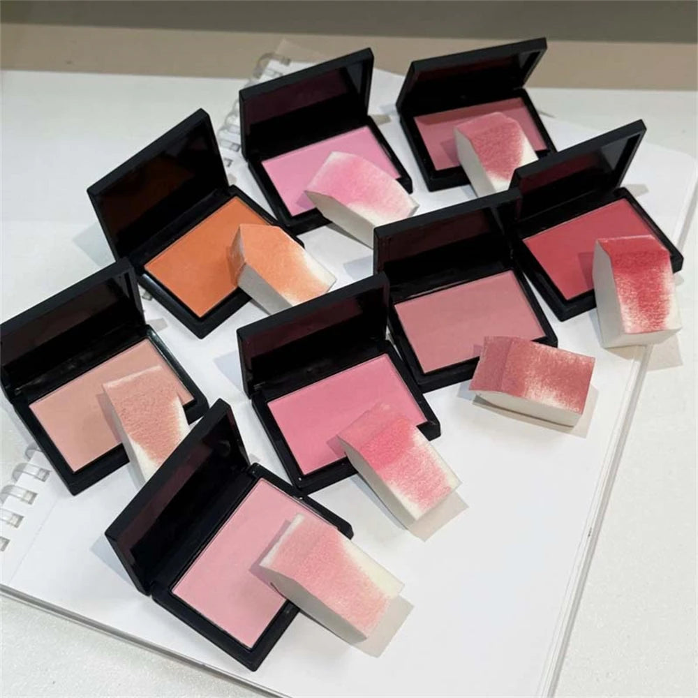 Monochrome Matte Blusher Palette Soft Silky Cheek Natural Facial Rouge Plate Lasting Nude Low Saturation Powder Blusher Disk Beauty World Shop