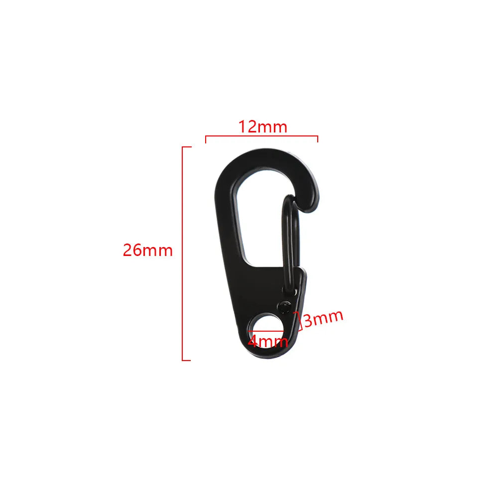 4/10Pcs Carabiner D-Ring Key Chain Spring Clips Mini Aluminium Alloy Hang Buckle Survival EDC Gear Outdoor Camping Keyring Tool Beauty World Shop