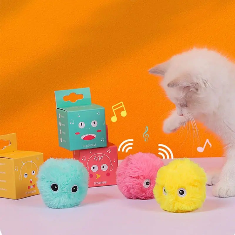 Cat Toys Smart Interactive Ball Catnip Cat Training Toy Pet Playing Ball for Cats Kitten Kitty Pet Squeaky Toy Supplies Products Beauty World Shop
