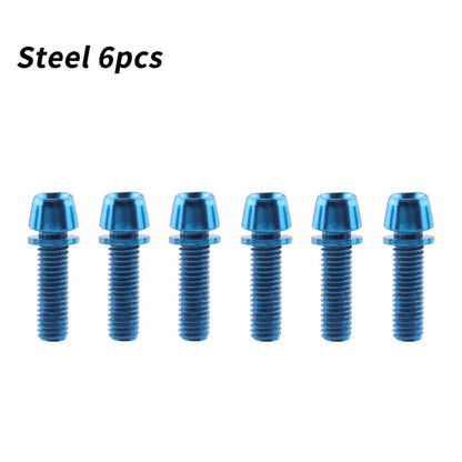 MUQZI 6pcs Stem Bolts M5x17mm Bicycle Handlebar Stem Screw With Washer MTB Road Bike Stem Riser Screw Beauty World Shop
