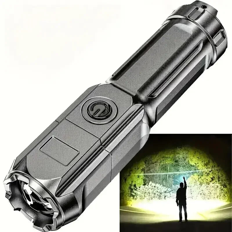 Powerful LED Flashlight Rechargeable USB Waterproof Zoom Fishing Hunting Camping 100,00 Lumen Tactical Flashlight LED Torch Beauty World Shop