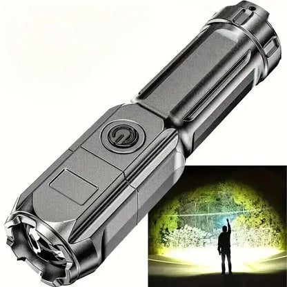 Powerful LED Flashlight Rechargeable USB Waterproof Zoom Fishing Hunting Camping 100,00 Lumen Tactical Flashlight LED Torch Beauty World Shop