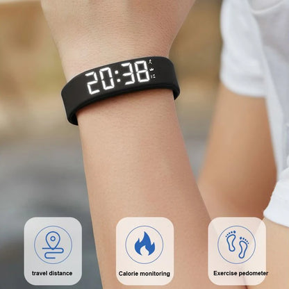 Smart Bracelet LED Digital Waterproof Smart Clock Smartband With running pedometer Monitor Smart Band Vibration Alarm Reminder Beauty World Shop