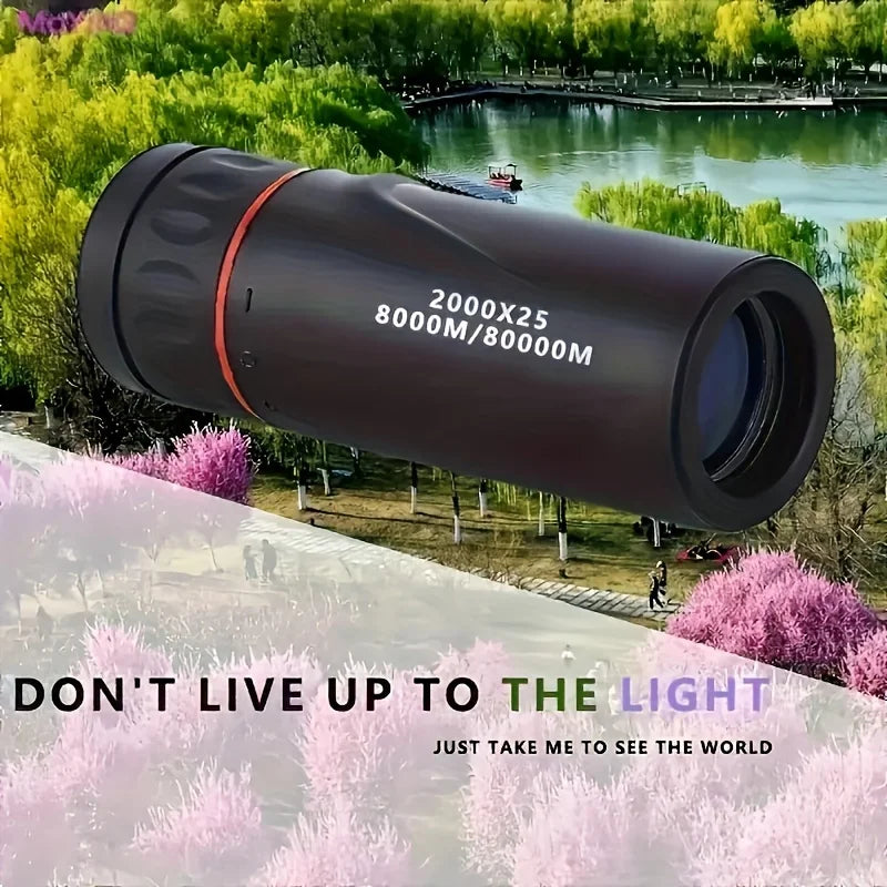 2025 2000X25 HD Monocular Telescope, Compact Portable for Travel, Hiking, Fishing, Camping, Stargazing, Concerts & Bird Watching Beauty World Shop