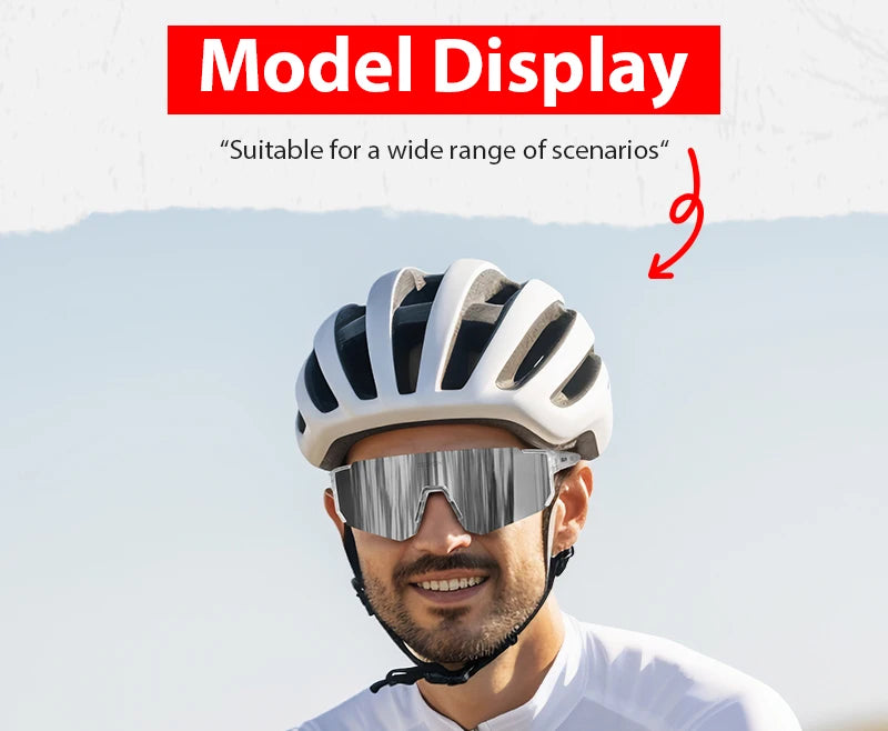 SCVCN New Outdoor Cycling Sunglasses Men Road Driving Bike Glasses  Sports Mountain Climbing Women Bicycle Cycling UV400 Goggles Beauty World Shop