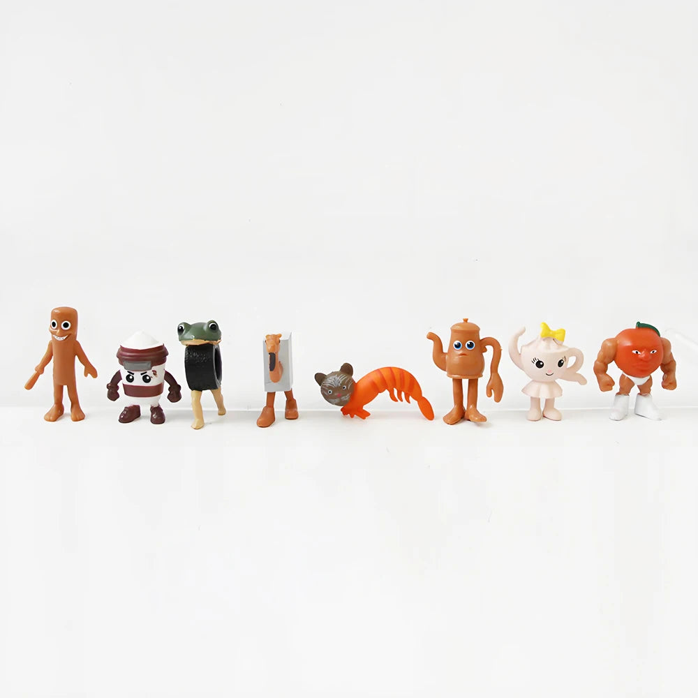 24pcs/set Italian Brainrot Tung Tung Sahur Shark Tralalero Tralala Action Figures Bombardiro Crocodilo Shimpanzini Bananini Toy Beauty World Shop