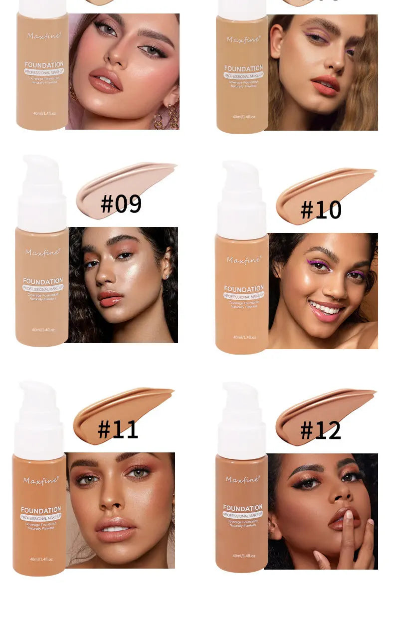 Liquid Foundation Effective Concealer Waterproof Sweat-resistant Makeup Professional Cosmetics Beauty World Shop
