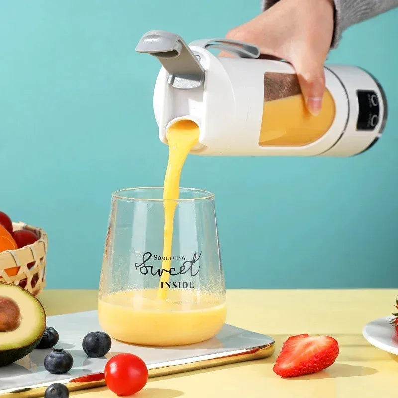 blender juicer Portable Electric Juicer 450ml 8 Blades Travel Juicer Machine Chargeable Shakes Smoothie Blenders Fresh Juice Cup Beauty World Shop