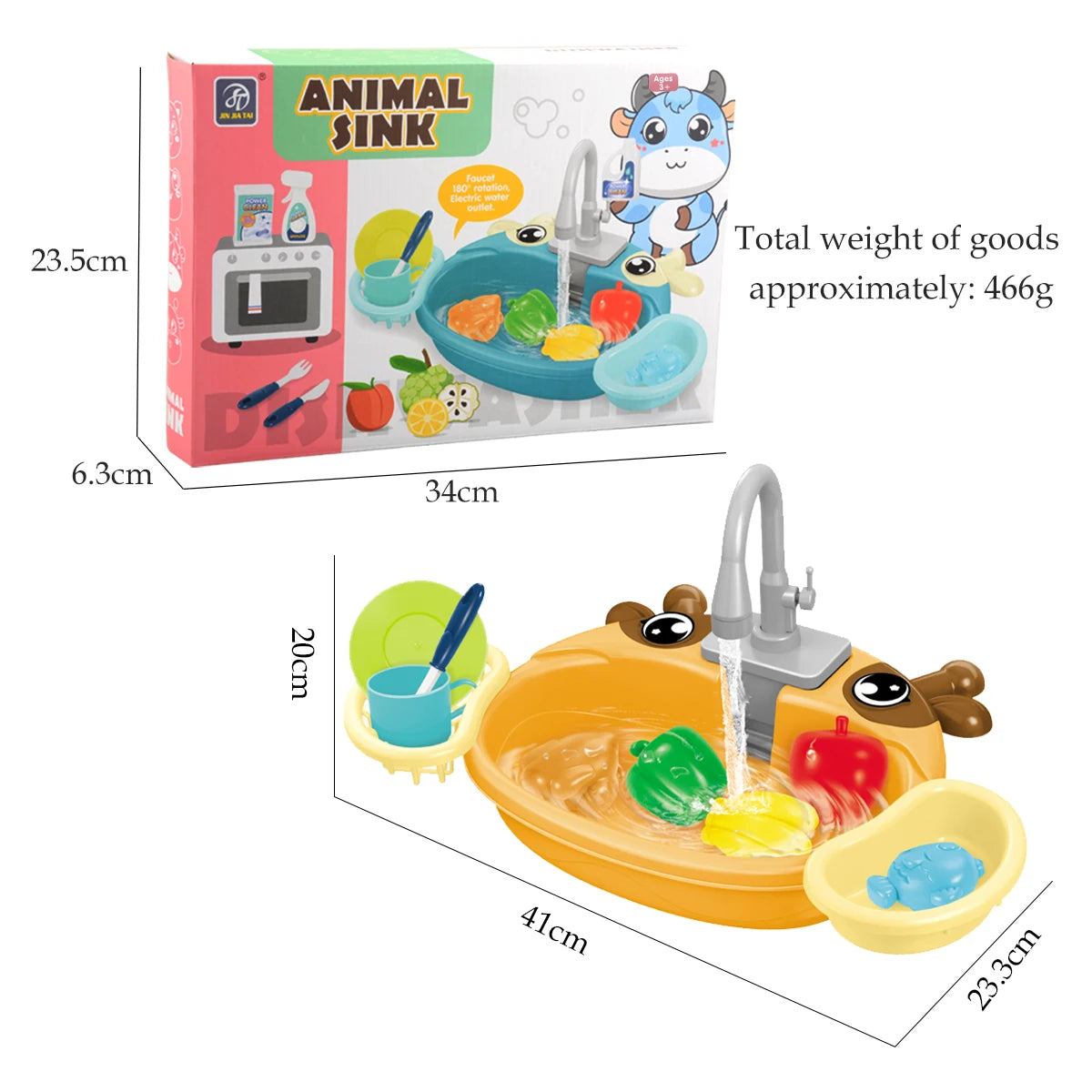 Dishwasher Toys, Kitchen Sink Electric Playing with Running Water  Automatic Water Cycle System Simulated kitchen accessories Beauty World Shop