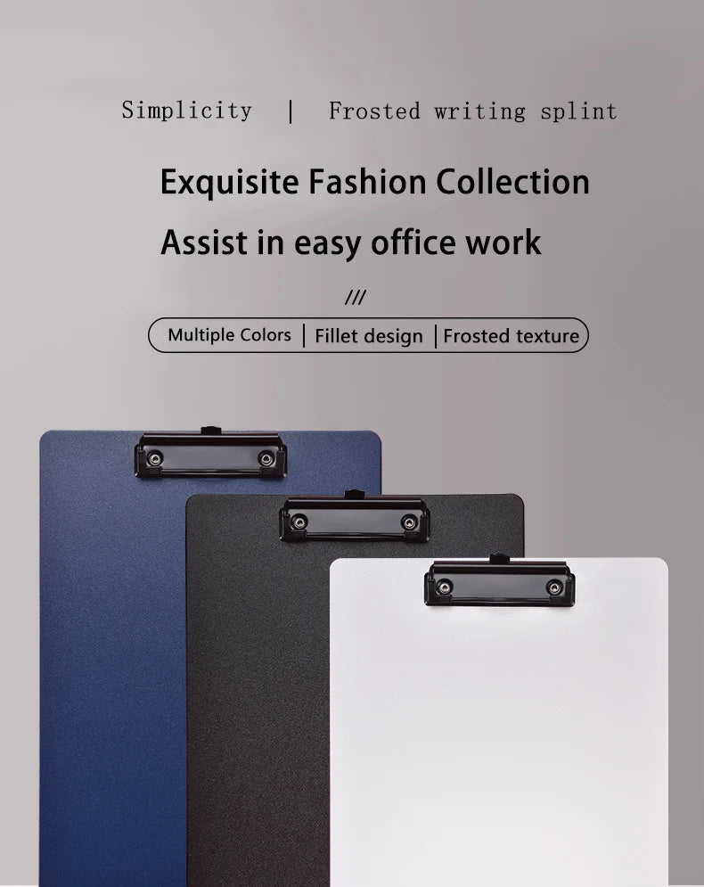 A4 File Folder Clipboard Writing Pad Memo Clip Board Clips Test Paper Storage Organizer School Supplies Office Stationary Beauty World Shop