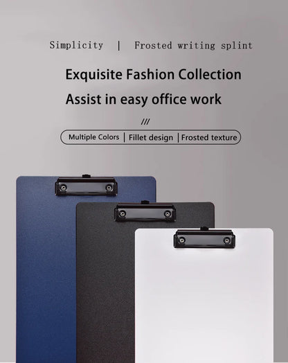 A4 File Folder Clipboard Writing Pad Memo Clip Board Clips Test Paper Storage Organizer School Supplies Office Stationary Beauty World Shop