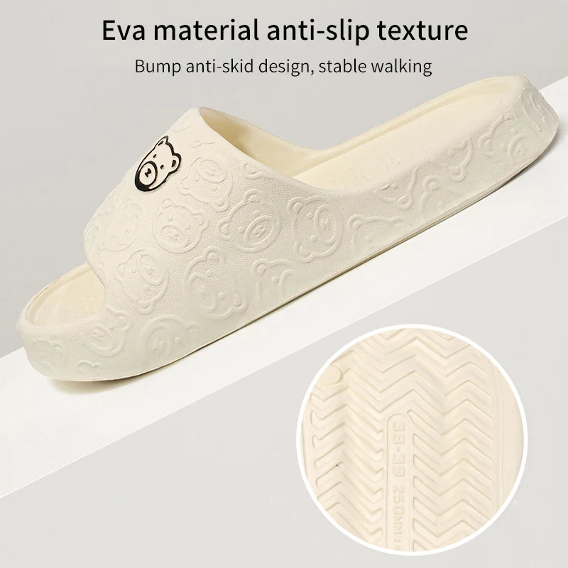 Non-slip Slippers Female Outer Wear 2024 New Bathroom Bathroom Indoor Home Sandals Female Summer Eva Beauty World Shop